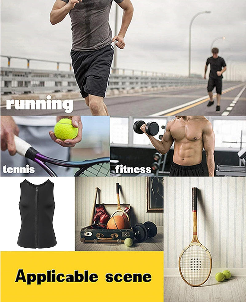 Men Body Shaper Waist Trainer Vest Slimming Shirt Sauna Sweat Vest Compression Undershirt Shapewear Fat Burner Workout Tank Tops