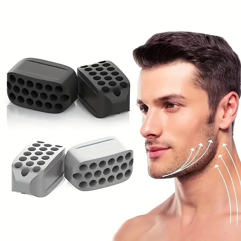 1/2Pcs Acial Jaw Exerciser Fitness Jawline Muscle Training Double Chin Reducer Neck Face Slimming Mouth Jawliner Silicone Chew