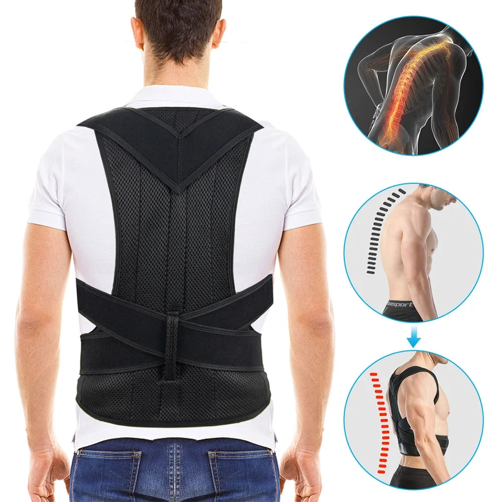 Alloy Rod Back Posture Corrector Orthotics Spine Side Bend Support the Shoulder Treatment Stent Orthodontic Belt Sports Safety