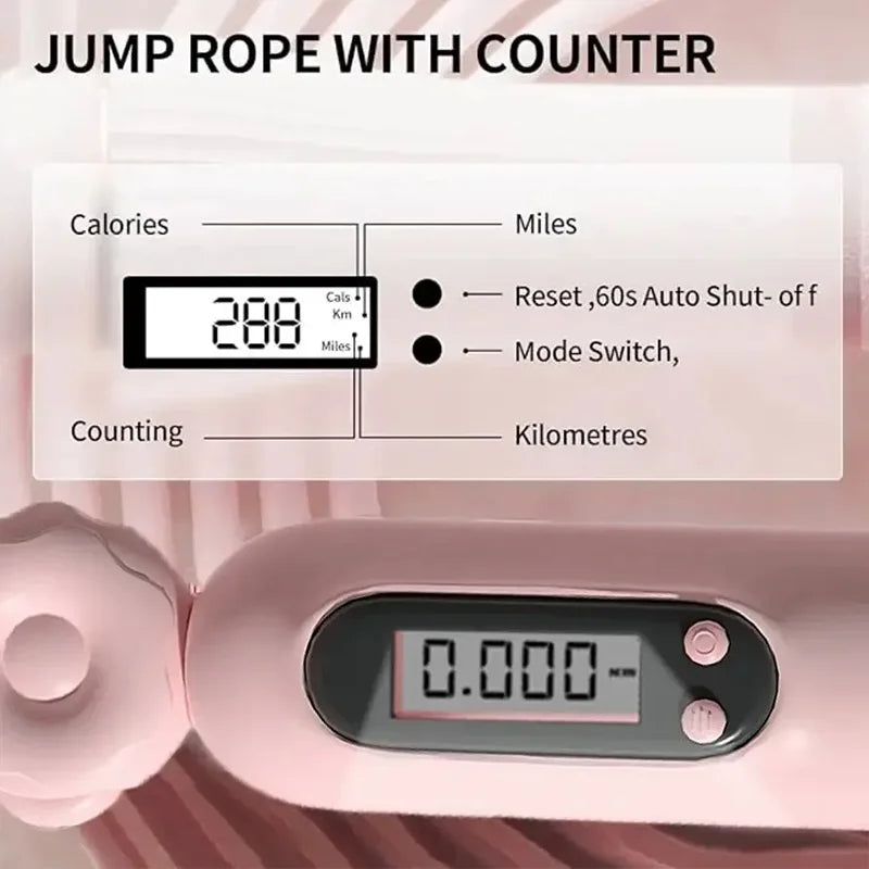 Jump Rope with Counter, Adjustable Skipping Rope with Calorie Counter, Smart Skipping Rope for Fitness Exercise and Weight Lose